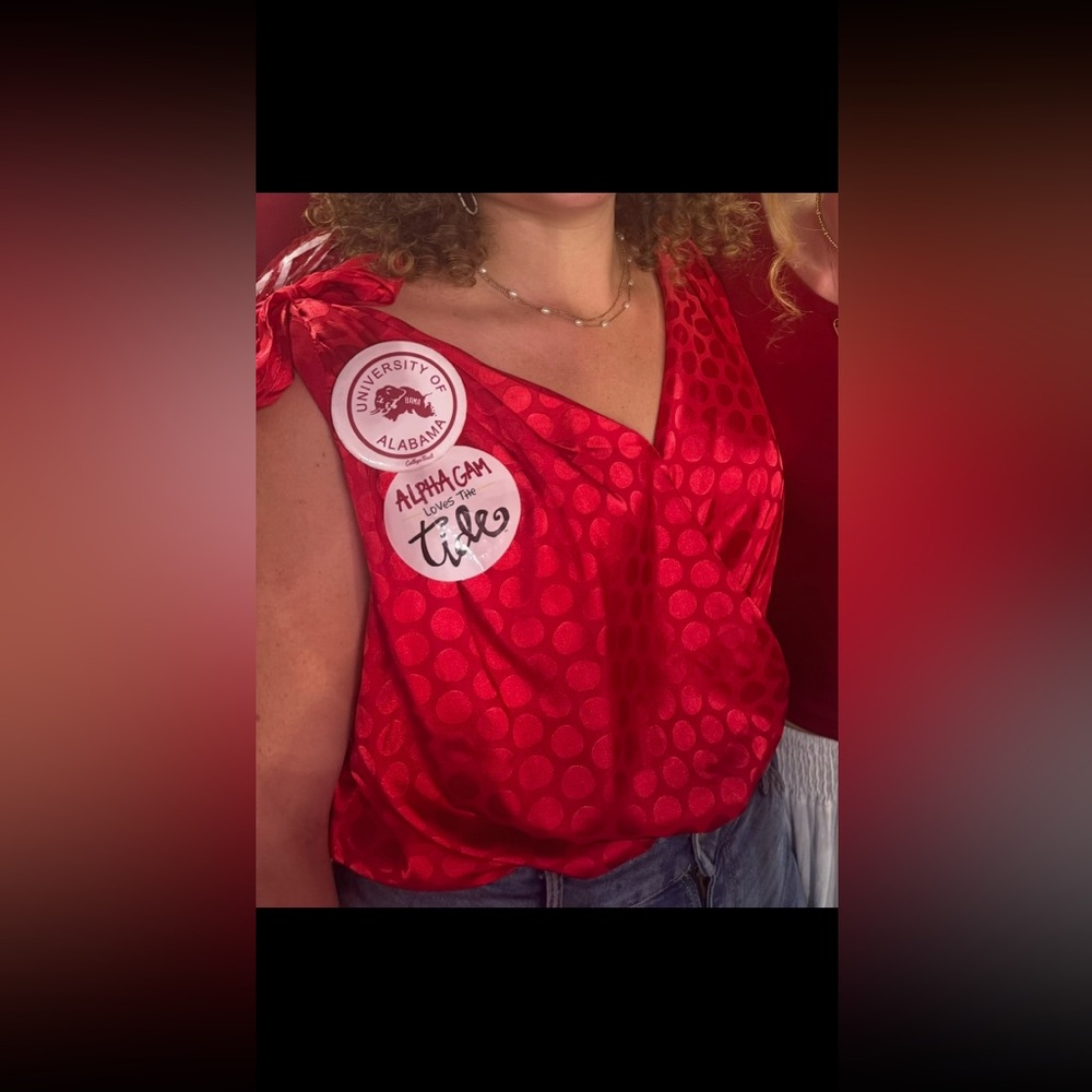 Red Polka Dot Women's Bodysuit
